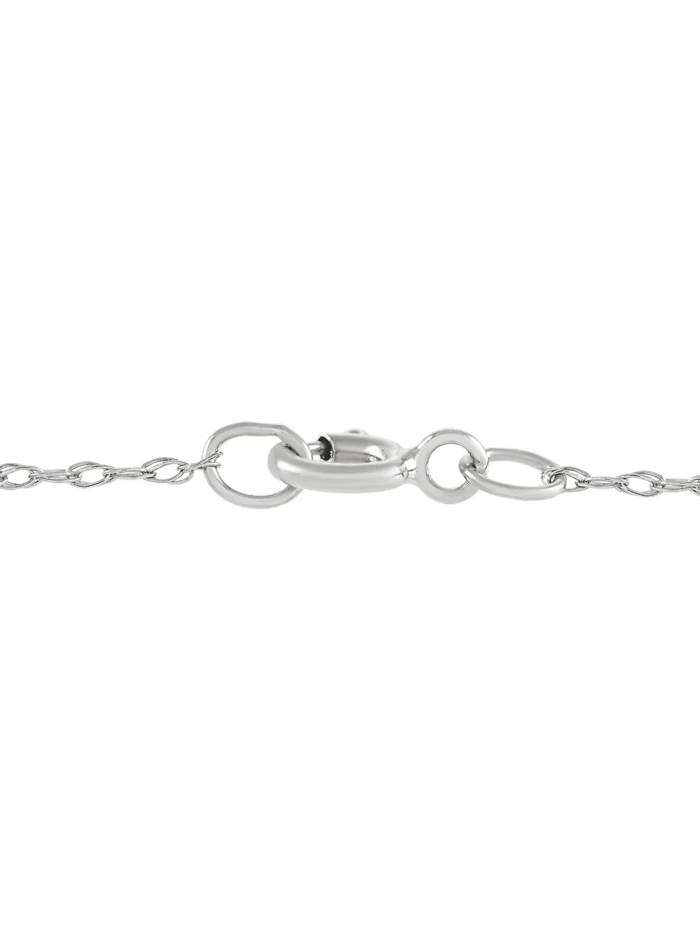 Pre-owned Lb Exclusive 14k White Gold Diamond And Sapphire Pendant Necklace In Silver