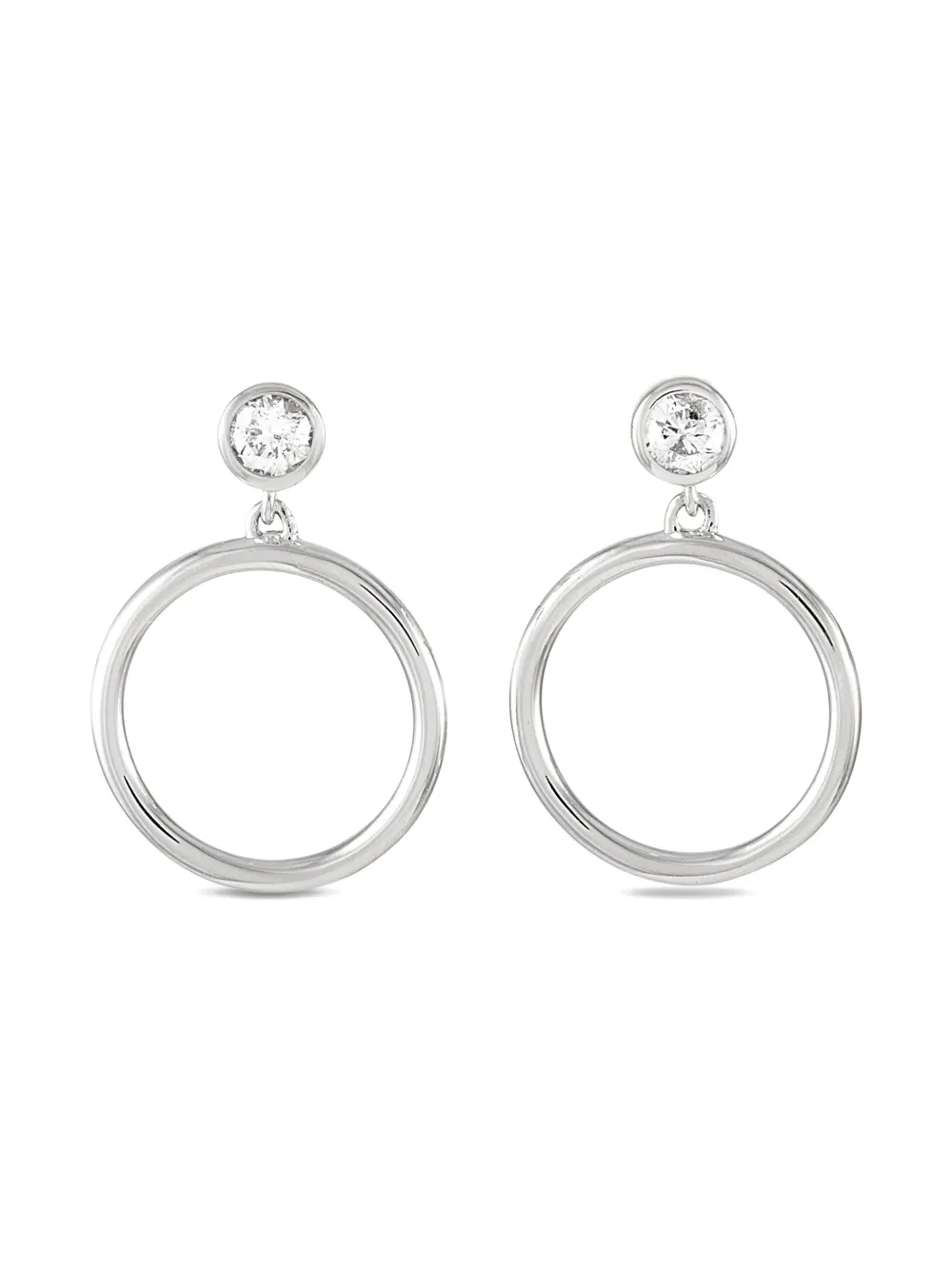 LB Exclusive ダイヤモンド ピアス 14Kホワイトゴールド - シルバートーン LB Exclusive ダイヤモンド ピアス 14Kホワイトゴールド - シルバートーン