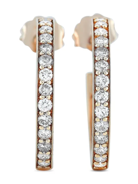 LB Exclusive 14K rose gold diamond earrings