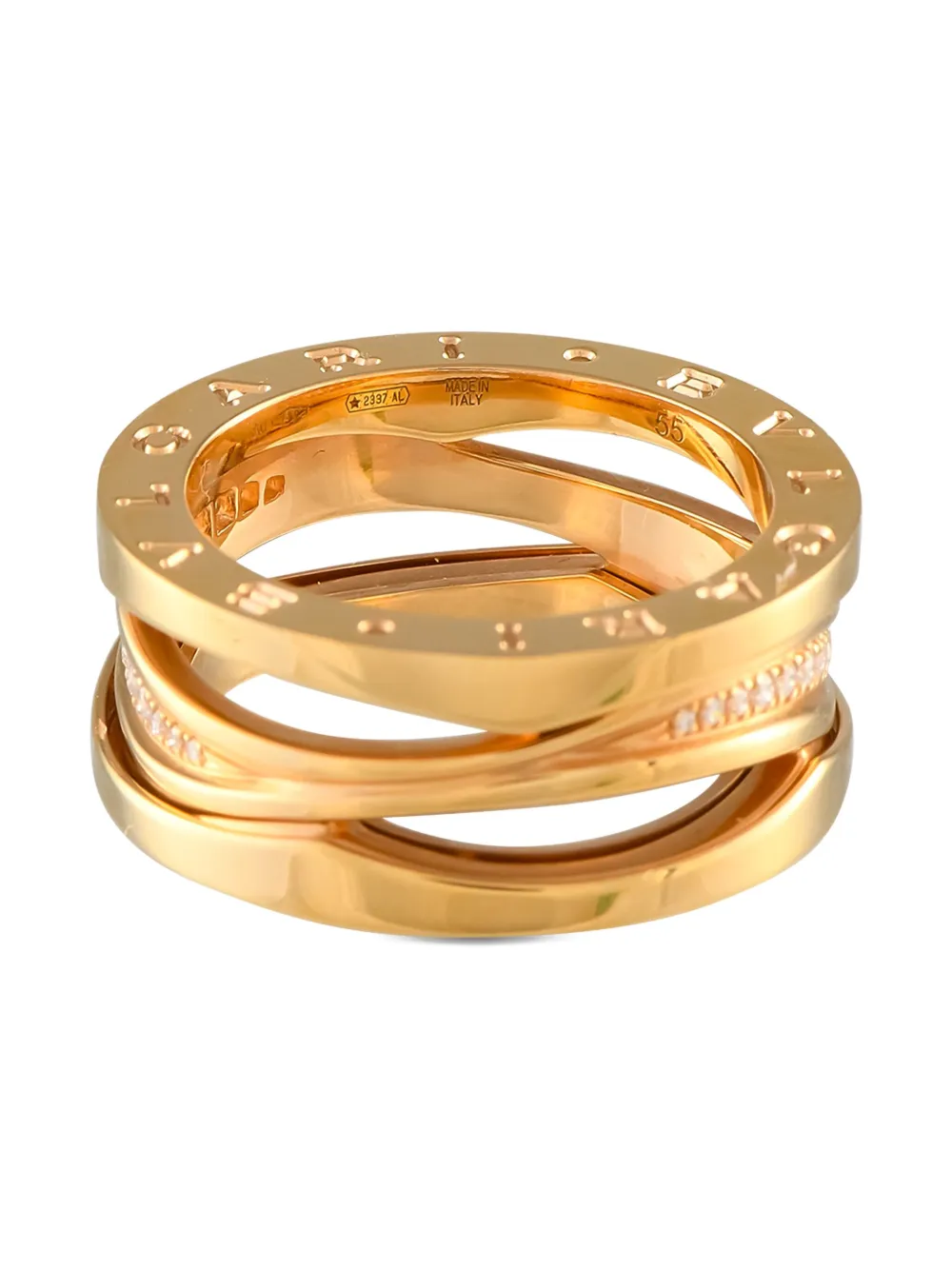 Bvlgari Pre-Owned Legend ダイヤモンドリング 18Kローズゴールド - ピンク Bvlgari Pre-Owned Legend ダイヤモンドリング 18Kローズゴールド - ピンク