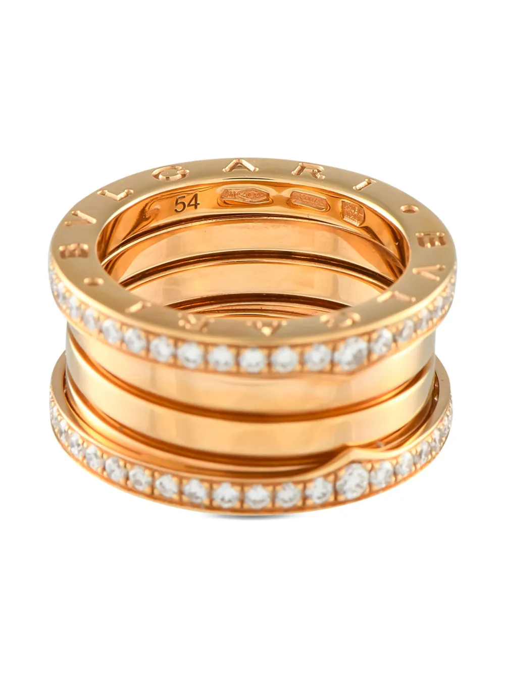 Bvlgari Pre-Owned B.Zero1 ダイヤモンド リング 18Kローズゴールド - ピンク Bvlgari Pre-Owned B.Zero1 ダイヤモンド リング 18Kローズゴールド - ピンク