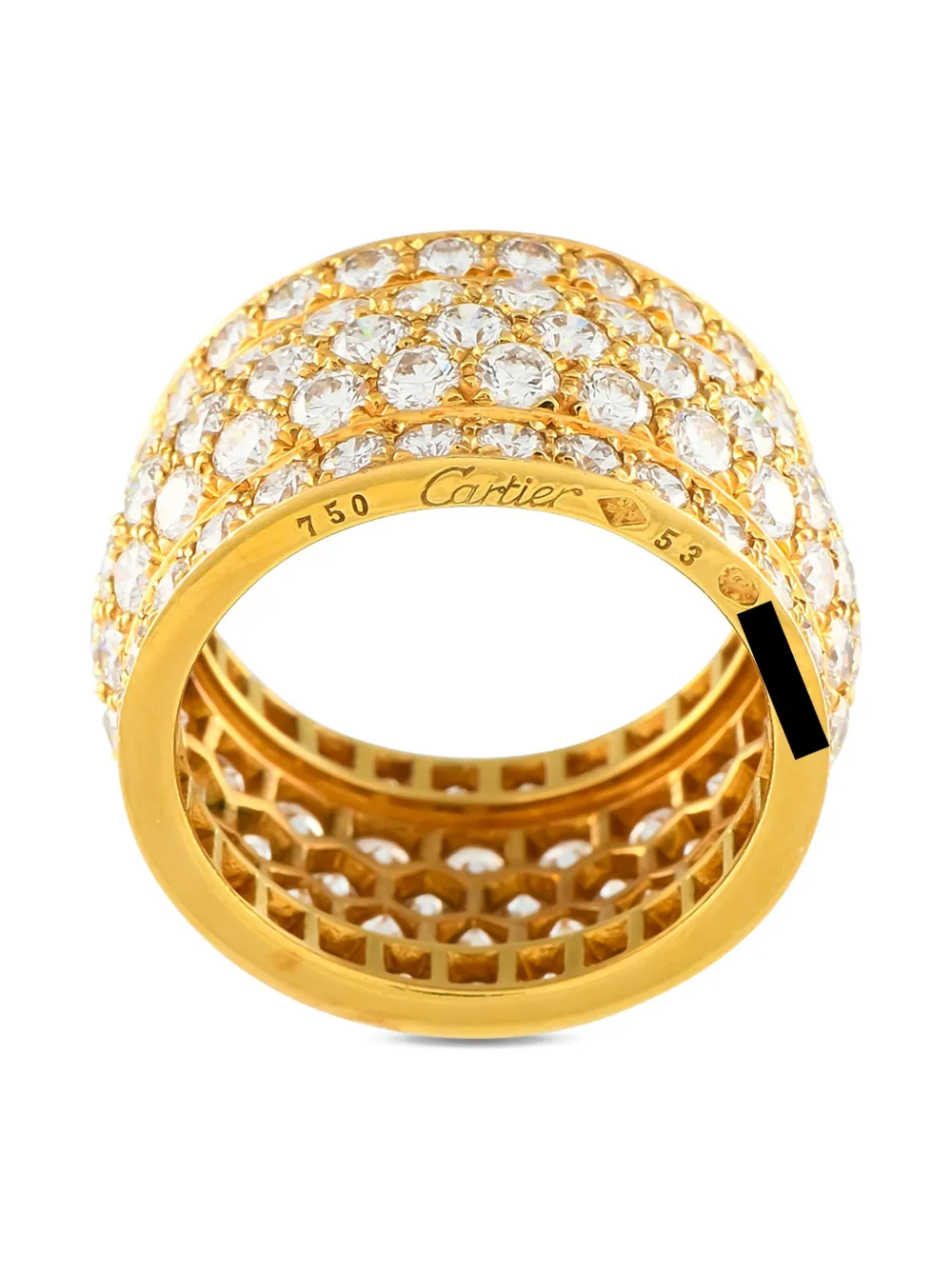 Pre-owned Cartier 18kt Yellow Gold Nigeria Diamonds Ring