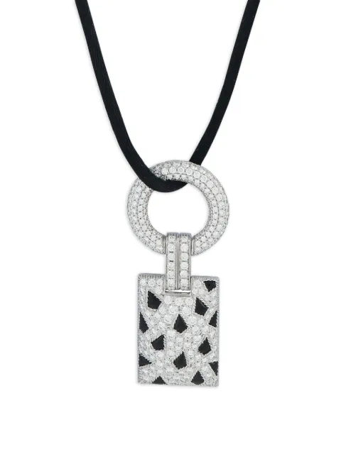 Cartier 18K white gold Panthère de Cartier diamond and onyx necklace