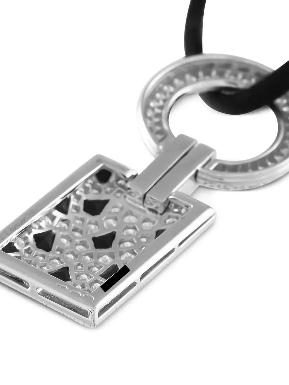 Cartier 18K white gold Panthère de Cartier diamond and onyx necklace | Pre-Owned | Image 4