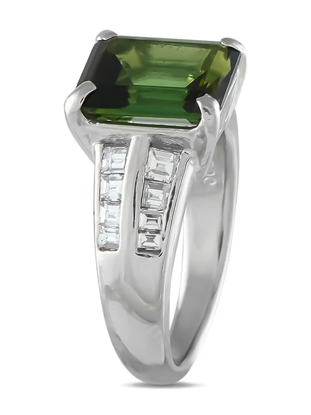 LB Exclusive platinum diamond and tourmaline ring | Image 2