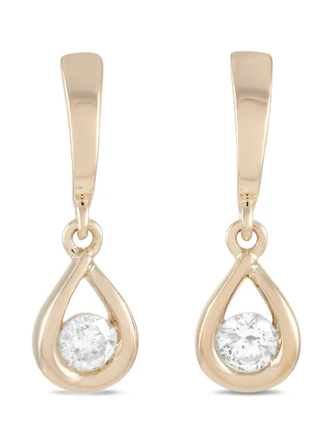 LB Exclusive aretes en oro amarillo de 14kt con diamante