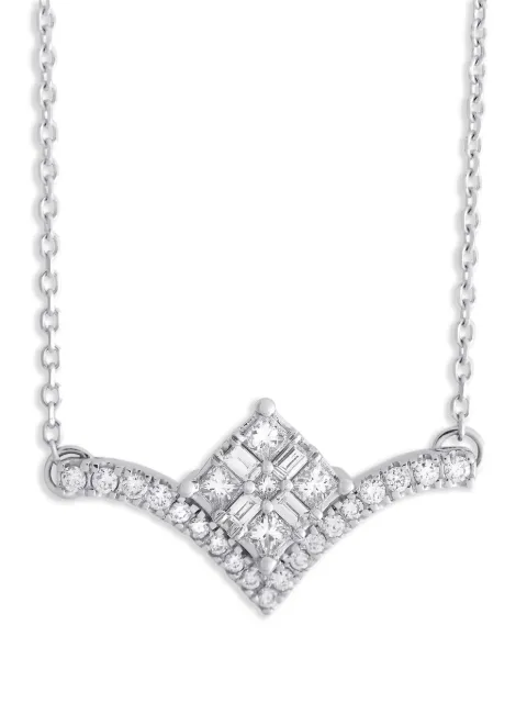LB Exclusive 10K white gold diamond necklace