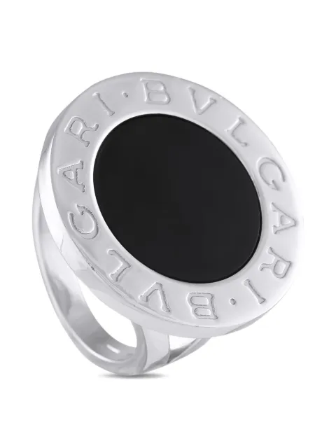 Bvlgari Pre-Owned خاتم 'تويستد' ذهب أبيض عيار 18 مزين بعقيق