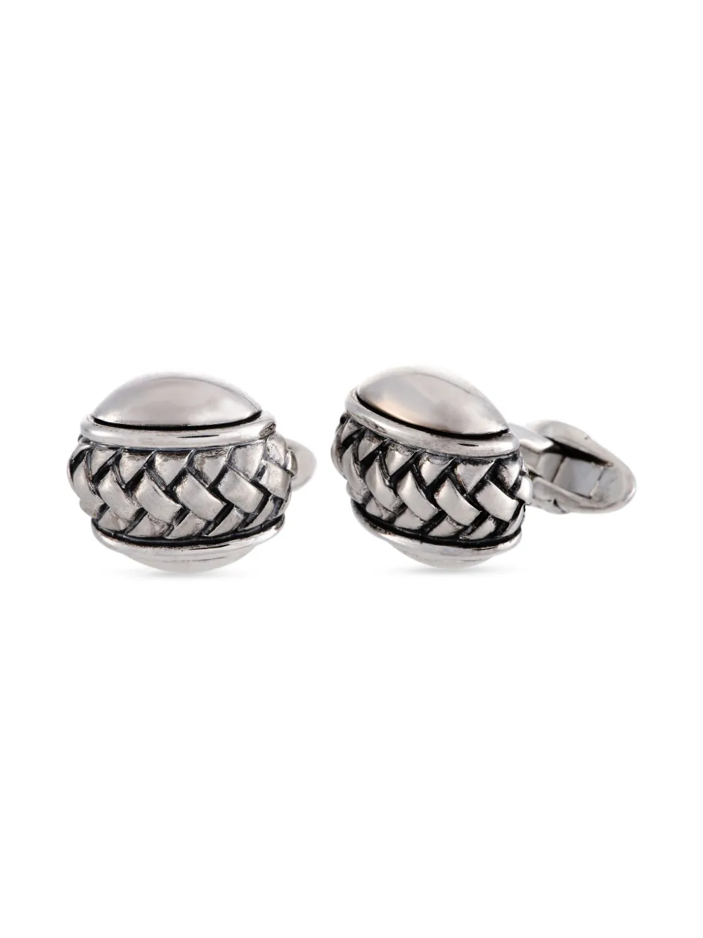 Scott Kay braided-detail cufflinks | Silver | Image 1