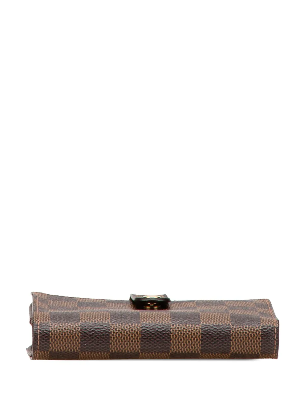 Pre-owned Louis Vuitton 2005 Damier Ebene Porte Monnaie Billets Viennois Small Wallets In Brown
