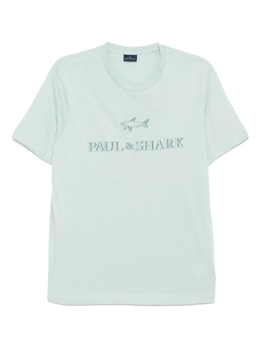 Paul & Shark T-shirt met geborduurd logo Groen