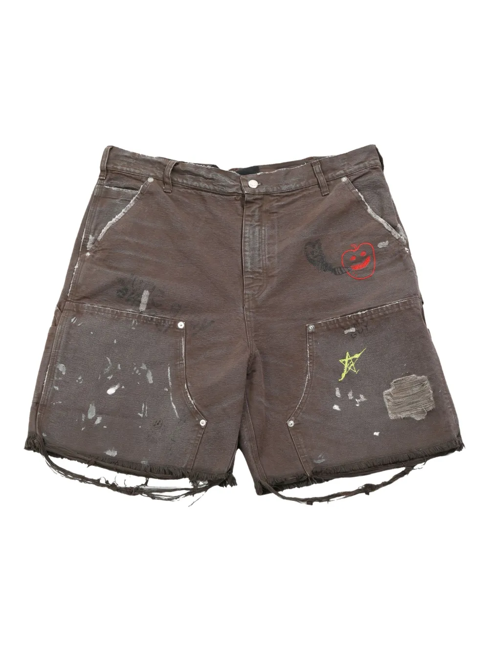 Paly This Guy's Double Knee shorts - ブラウン Paly This Guy's Double Knee shorts - ブラウン
