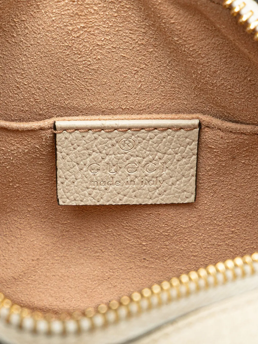 Pre-owned Gucci 2016-present Mini Leather Ophidia Crossbody Bag In White