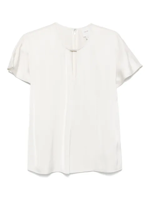 Calvin Klein logo-plaque blouse