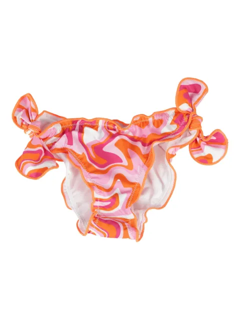 MC2 Saint Barth Kids ruffled swirl-print bikini bottom