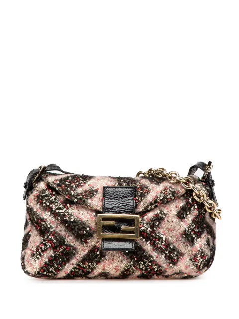 Fendi Pre-Owned сумка на плечо Double Flap из шерсти Zucca (2000-2010-е годы)