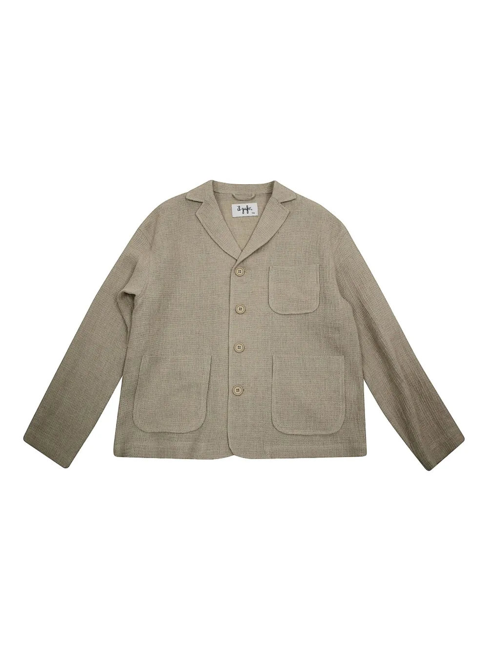 Il Gufo veste en lin à design structuré | vert | Image 1