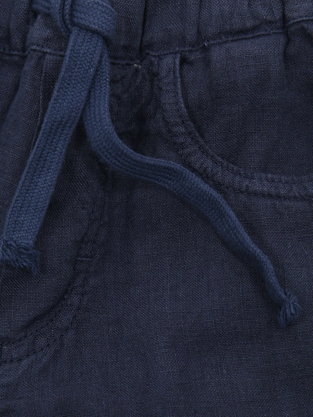 Il Gufo Linnen broek met trekkoordtaille Blauw