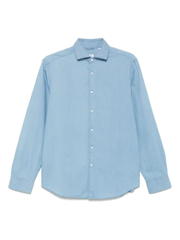 極美品 ASPESI アスペジ 麻100% リネンシャツ 長袖 ブルー 42 極美品 ASPESI アスペジ 麻100% リネンシャツ 長袖 ブルー 42