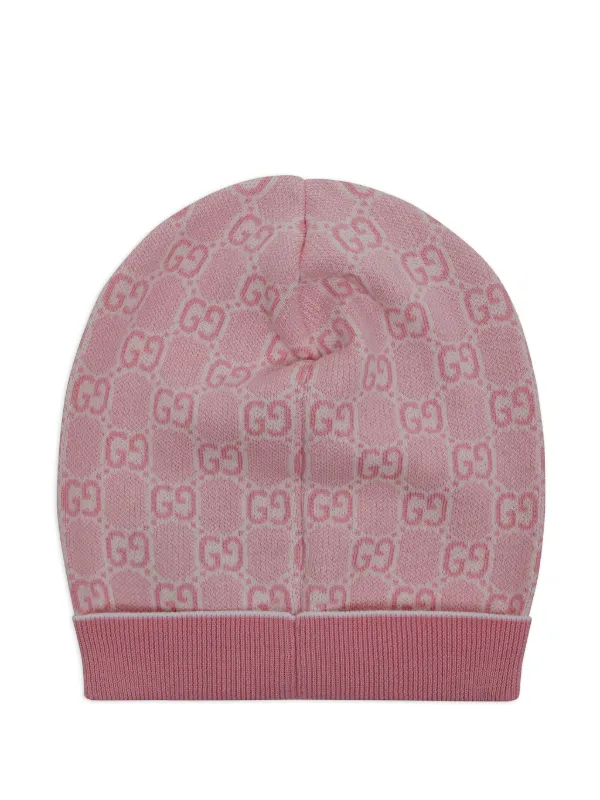 Gucci Kids Monogram Beanie Pink FARFETCH RO