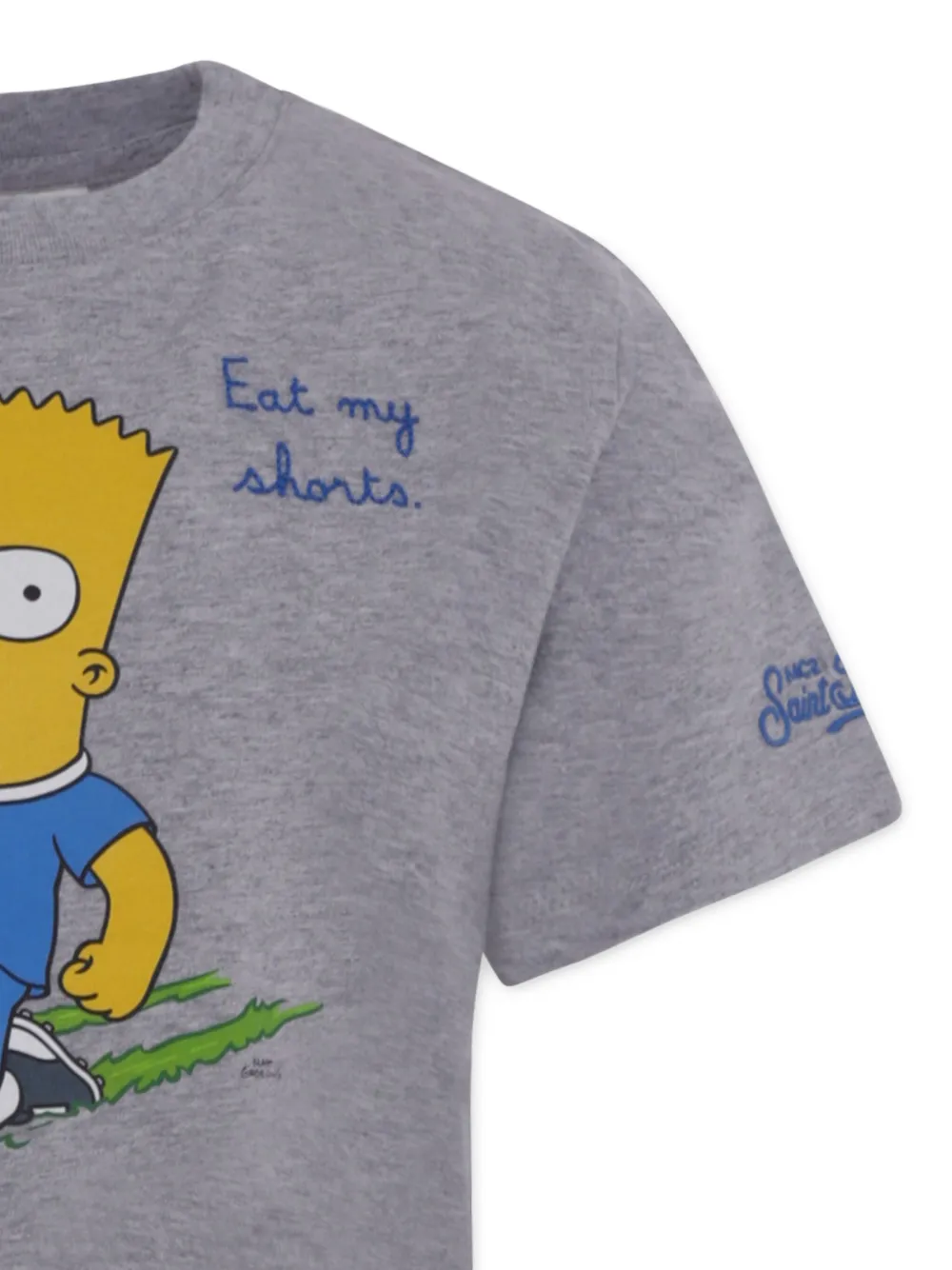 Shop Mc2 Saint Barth X The Simpsons Bart Print T-shirt In Grey