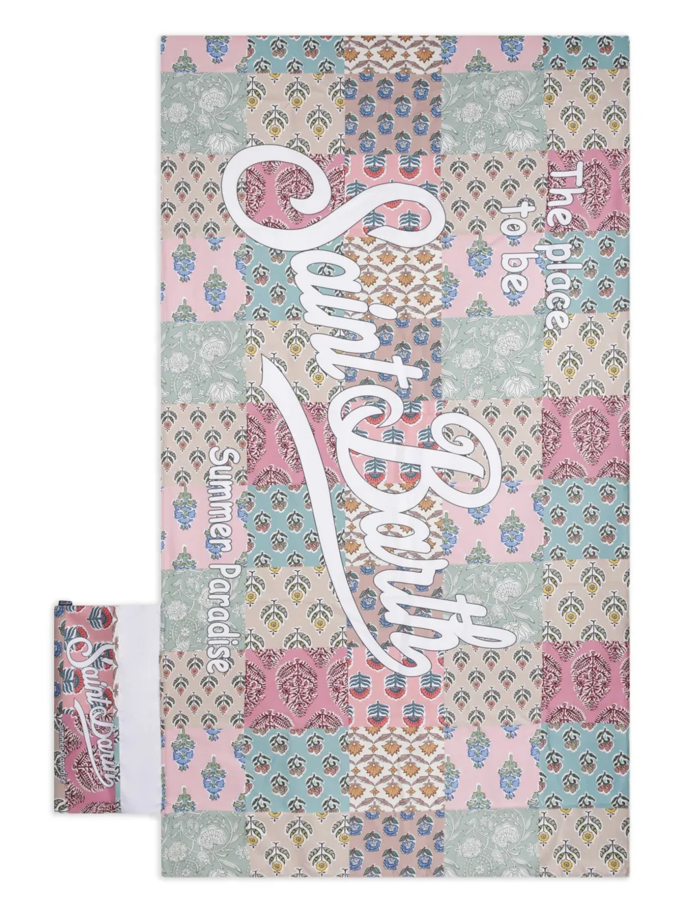 MC2 SAINT BARTH LOGO-PRINT BEACH TOWEL