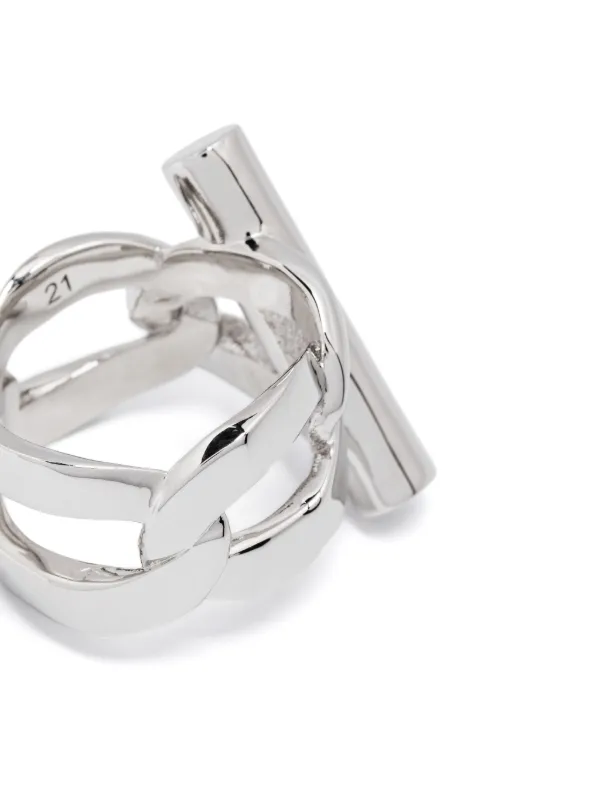 指輪・リング alexander mcqueen SS25 T ring (813308J161N 0926) Tバー リング | シルバー | McQueen JP