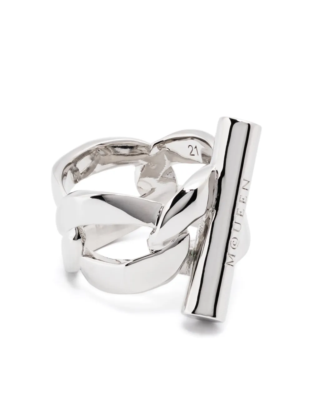 Alexander McQueen anillo T-Bar | plateado | Image 1