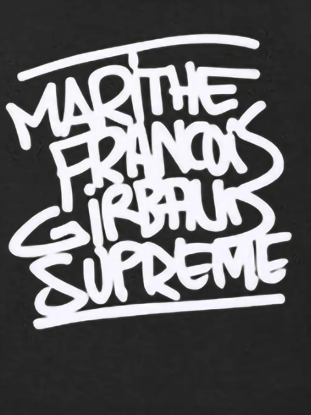 Supreme x Marithé + François Girbaud T-shirt met graffiti-print - Zwart