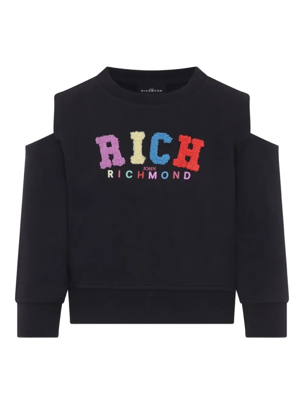 John Richmond Junior Sweater met geborduurd logo Zwart