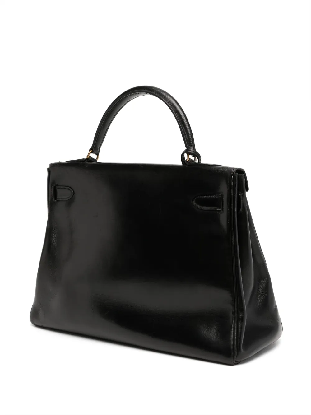 Pre-owned Hermes Black Box Leather Sellier Kelly 28