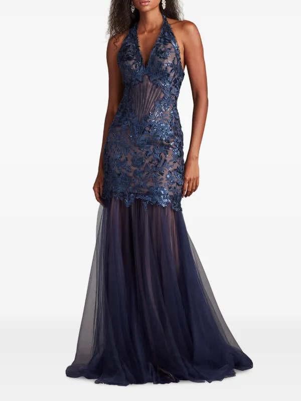 Tadashi Shoji Embellished Sleeveless Maxi Dress