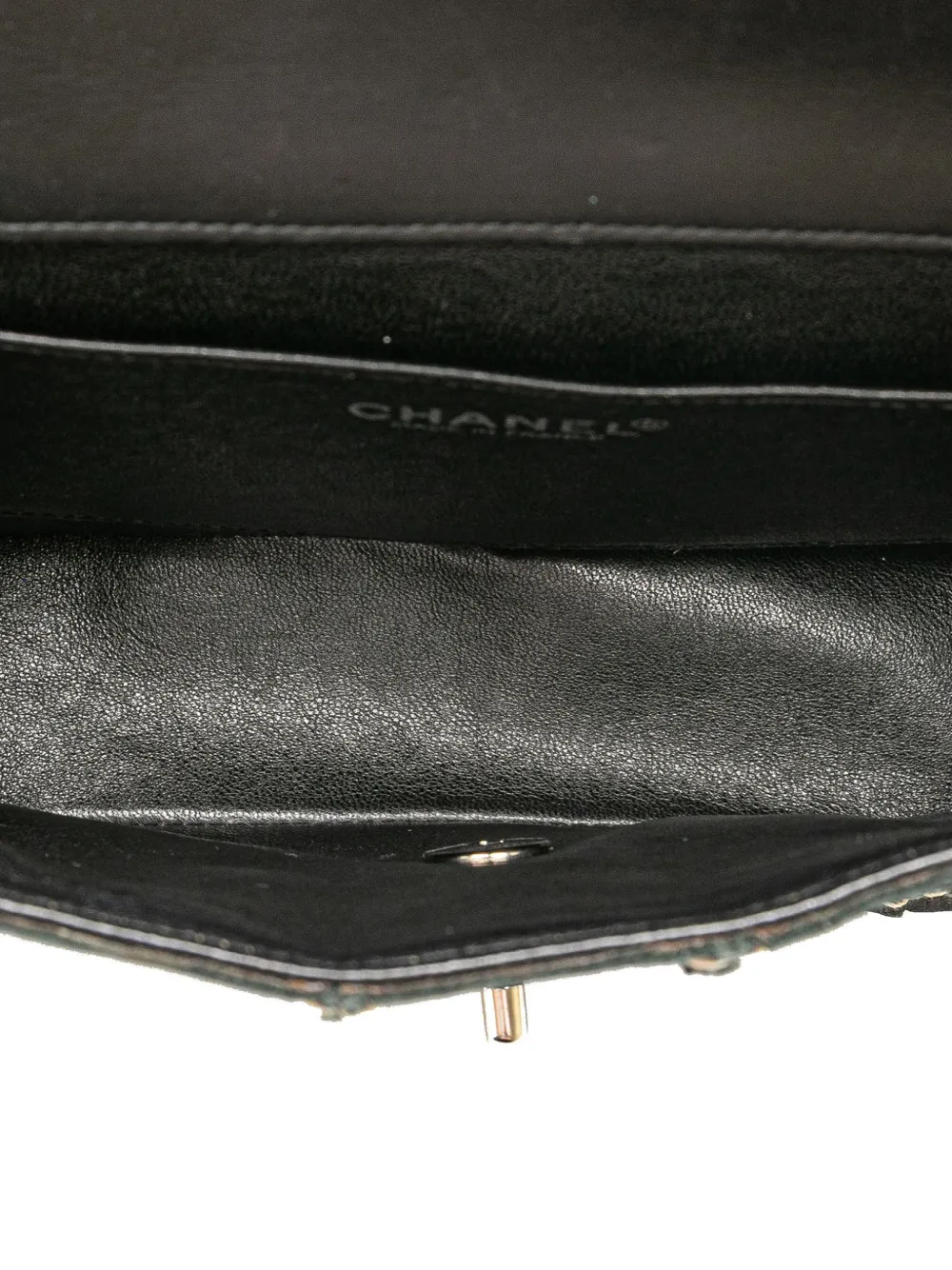 新品 2002-2003 Pre-Owned CHANEL Lambskin Stitch Square Contrast その他