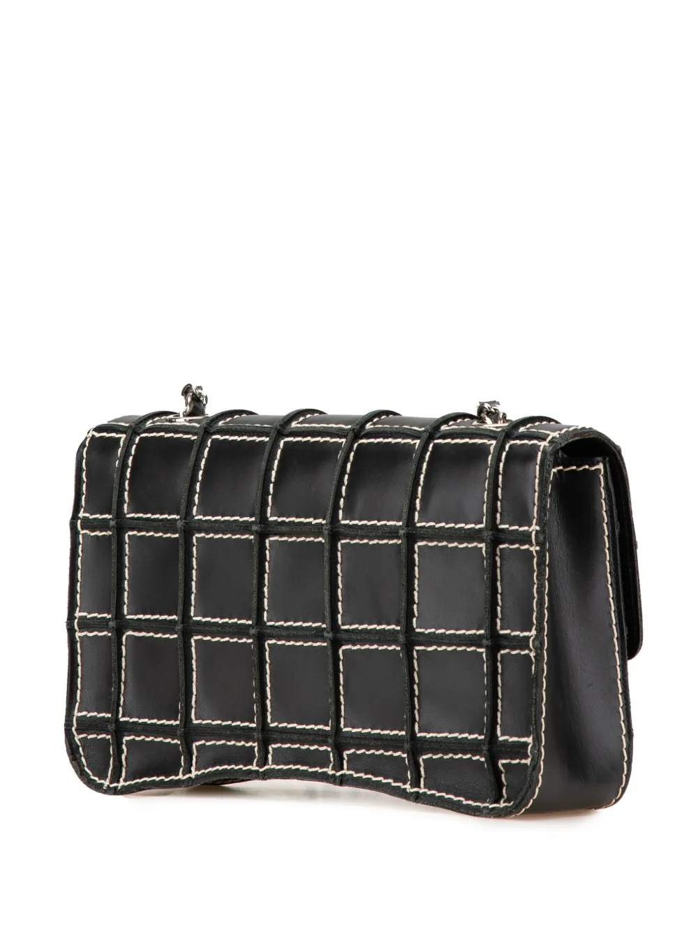 人気ショップ Lambskin 2002-2003 Pre-Owned CHANEL Contrast Stitch Square その他