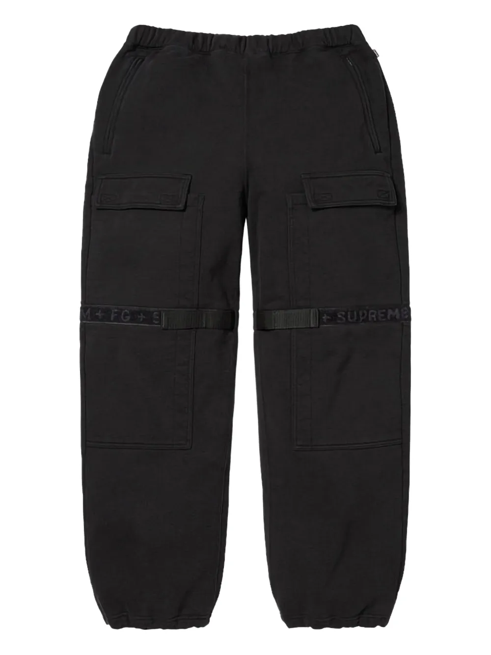 Supreme X Marithé+françois Girbaud Shuttle Tape Sweatpants In Black