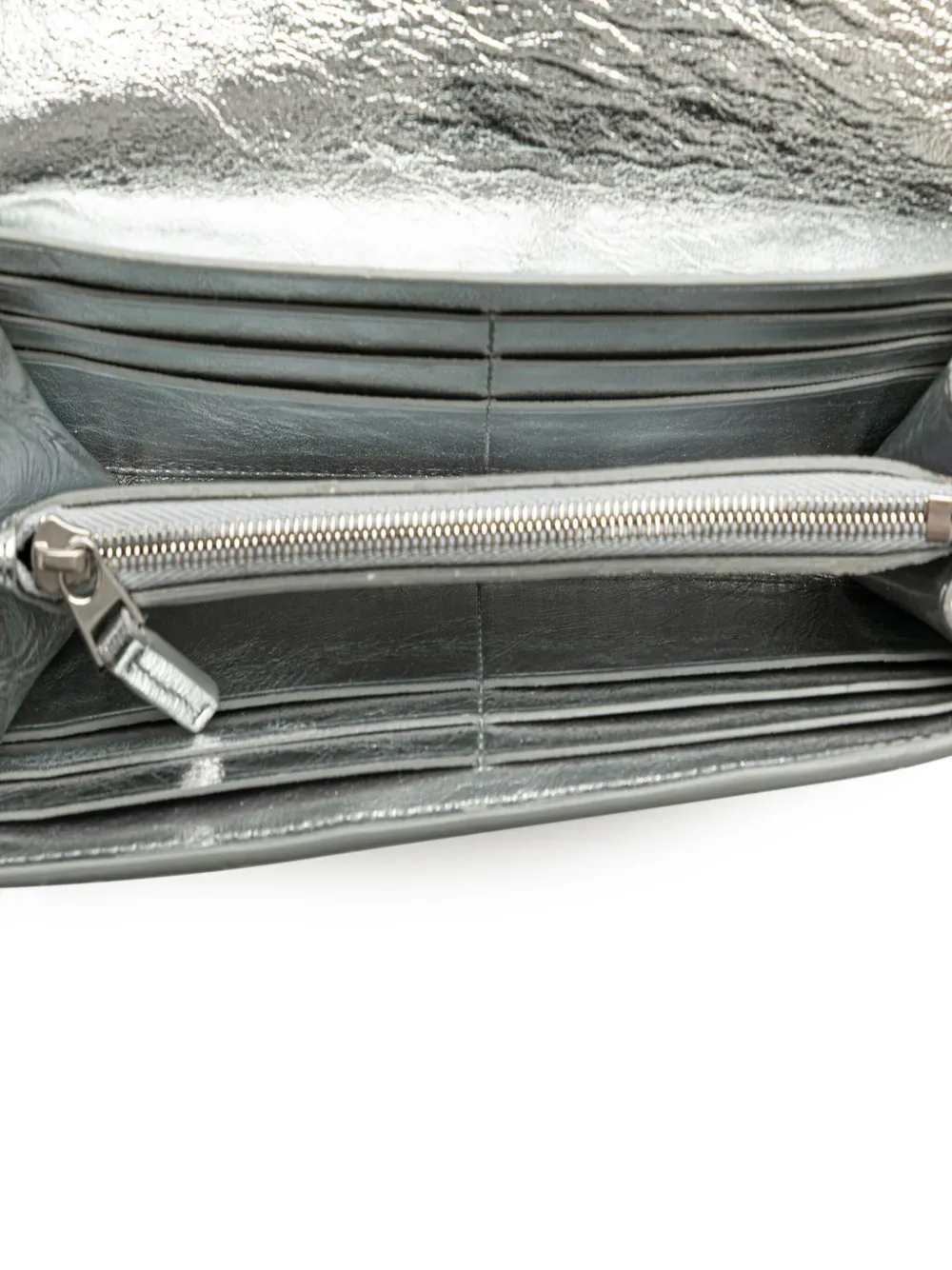 BOTTEGA VENETA 2012-2024 INTRECCIATO LAMINATED LEATHER FLAP WALLET LONG WALLETS