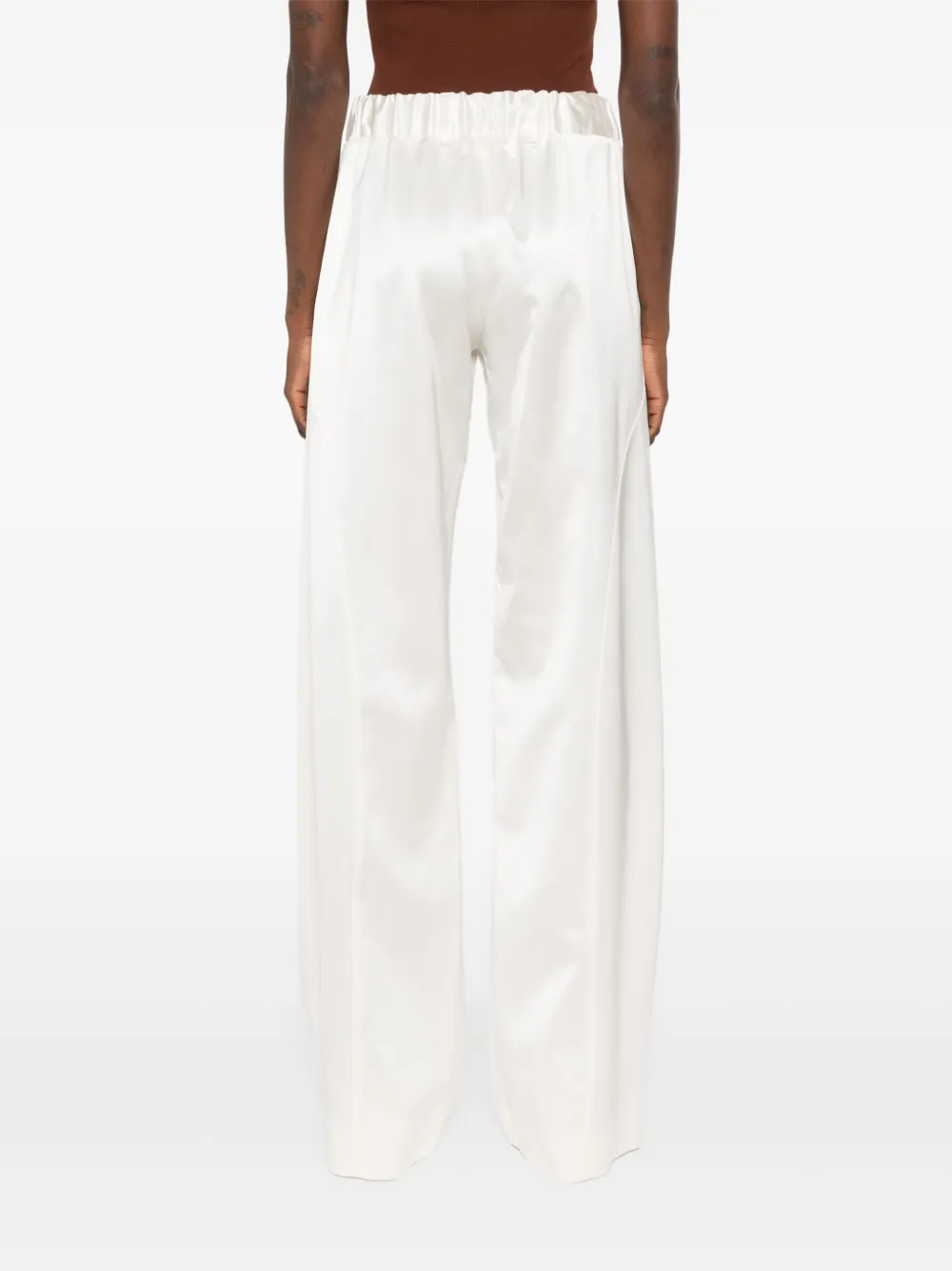 Ermanno Scervino Satijnen broek Wit