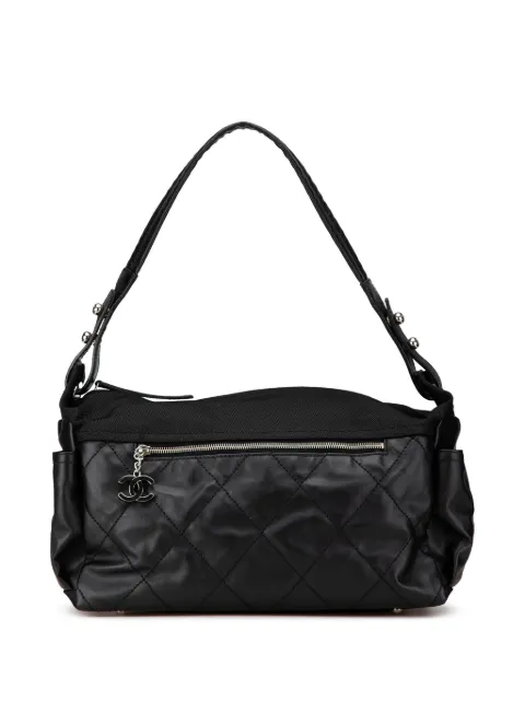 CHANEL Pre-Owned 2006-2008 Paris Biarritz Quilted Coated Canvas shoulder bag