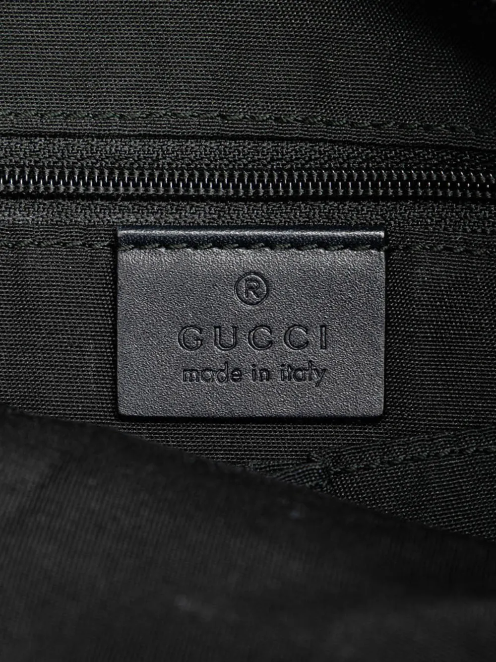 Pre-owned Gucci 2000-2015 Gg Canvas Web Crossbody Bag In Grey