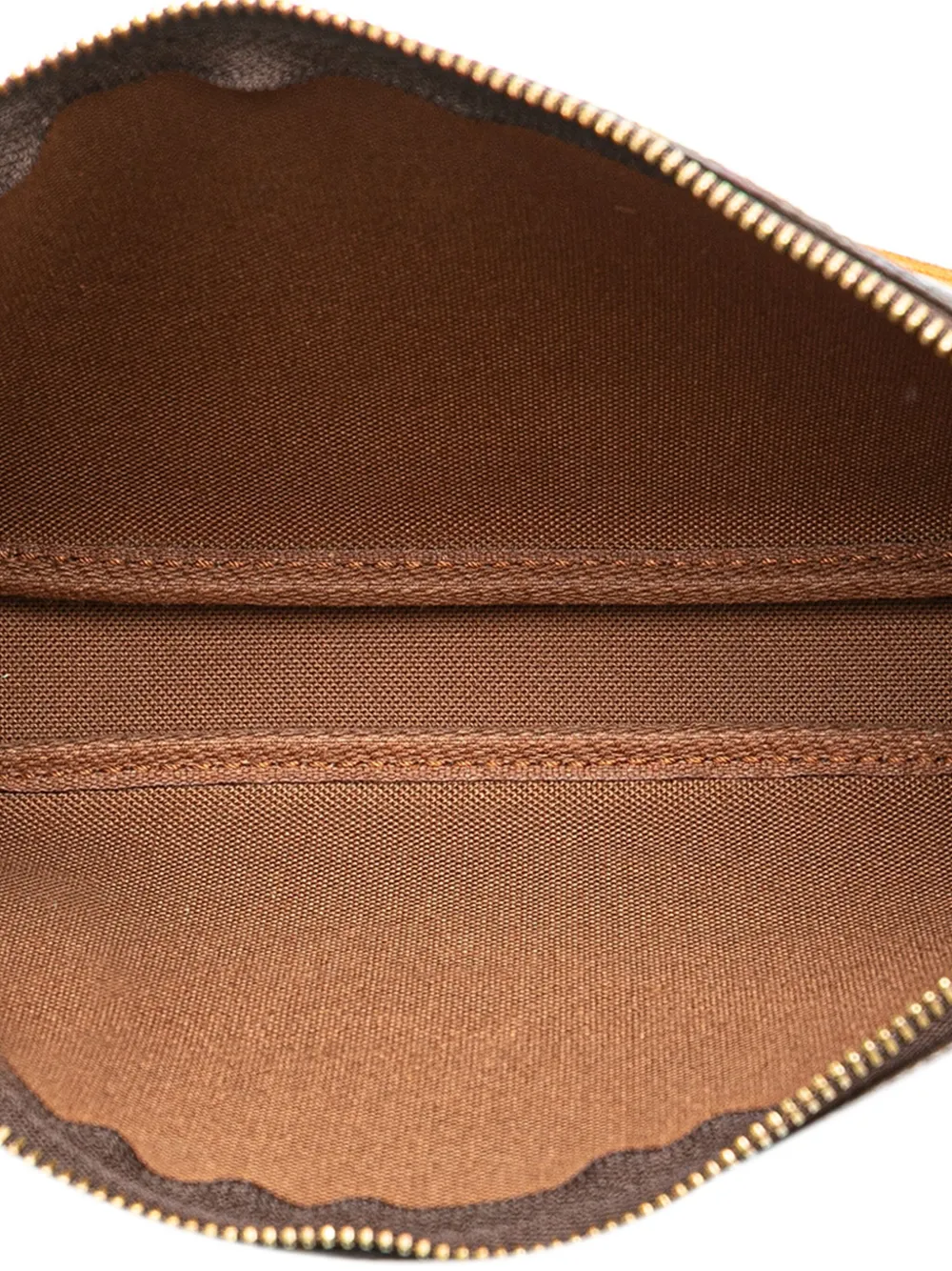 Pre-owned Louis Vuitton 2003 Monogram Pochette Accessoires Shoulder Bag In Brown