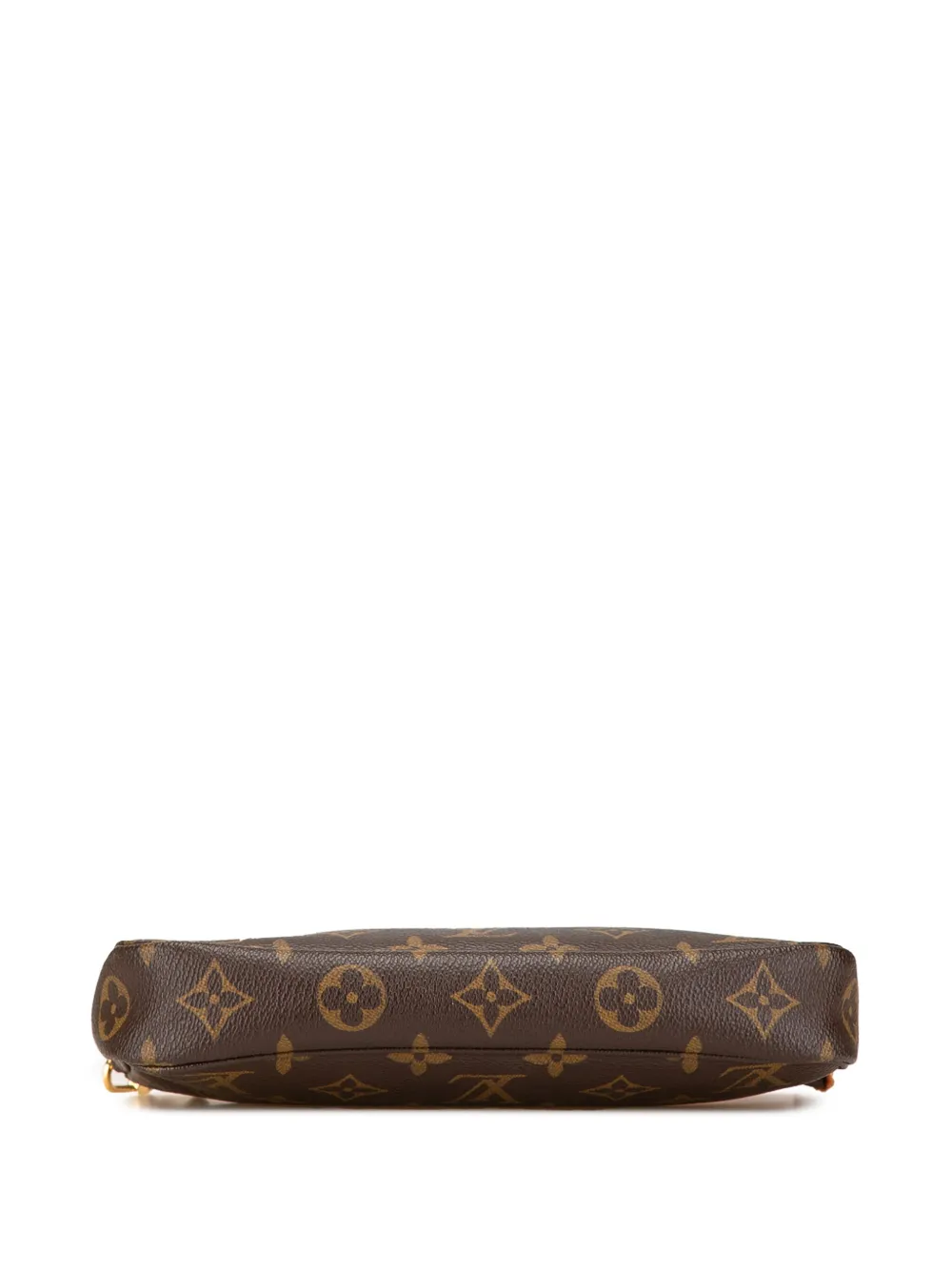 Pre-owned Louis Vuitton 2003 Monogram Pochette Accessoires Shoulder Bag In Brown