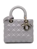 Christian Dior Pre-Owned 2018 Medium Pearlescent Lambskin Cannage Lady Dior satchel - Grey