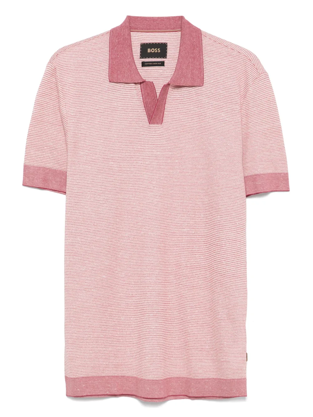BOSS playera con motivo de rayas | rosado | Image 1