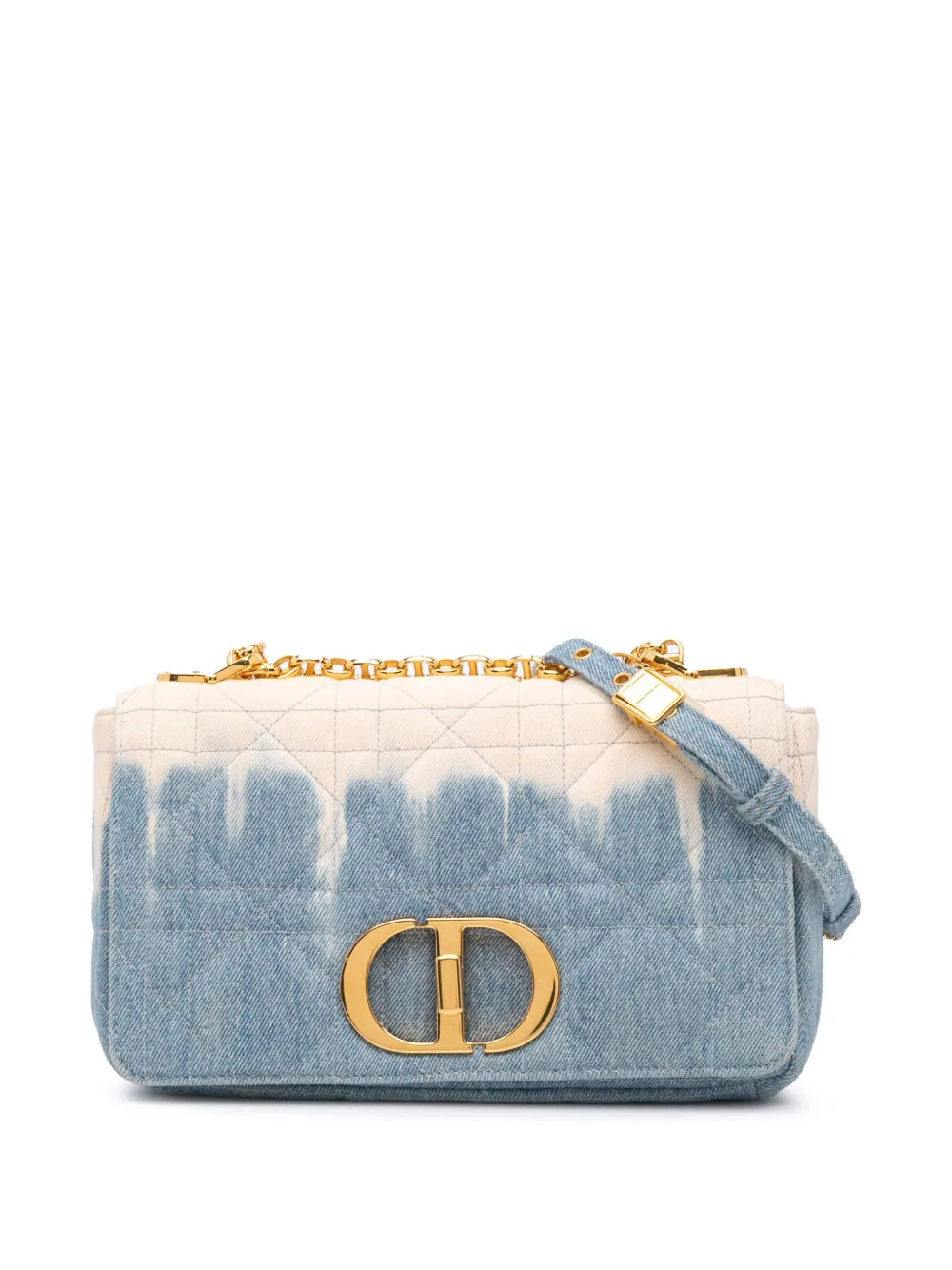 Christian Dior Pre-Owned 2022 ミディアム デニム タイダイ マクロカナージュ カロ ショルダーバッグ - Christian Dior Pre-Owned 2022 ミディアム デニム タイダイ マクロカナージュ カロ ショルダーバッグ -