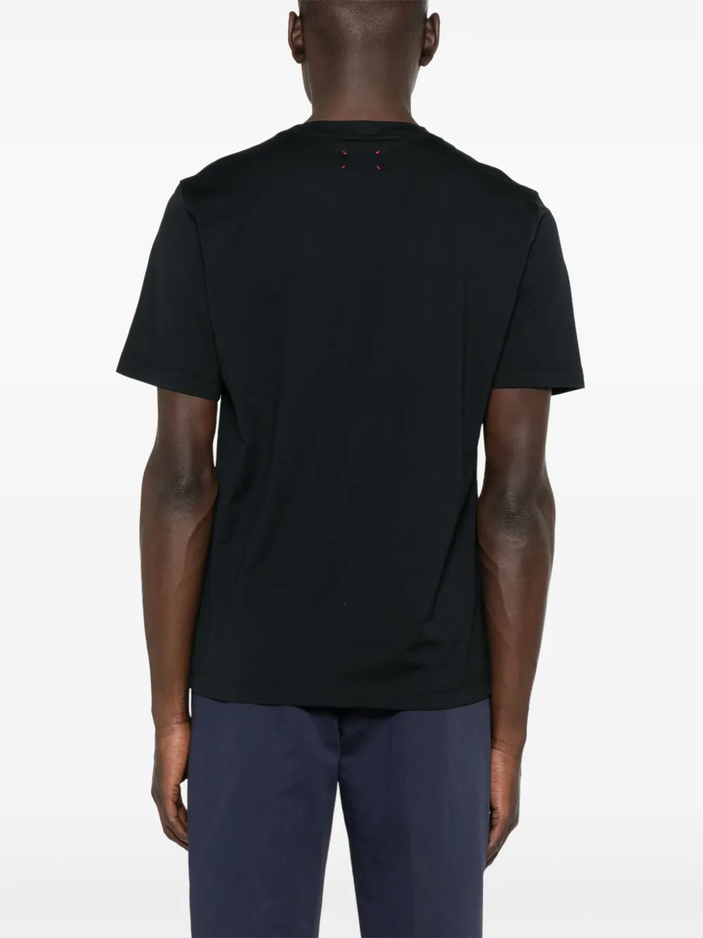 Kiton T-shirt met geborduurd logo Zwart