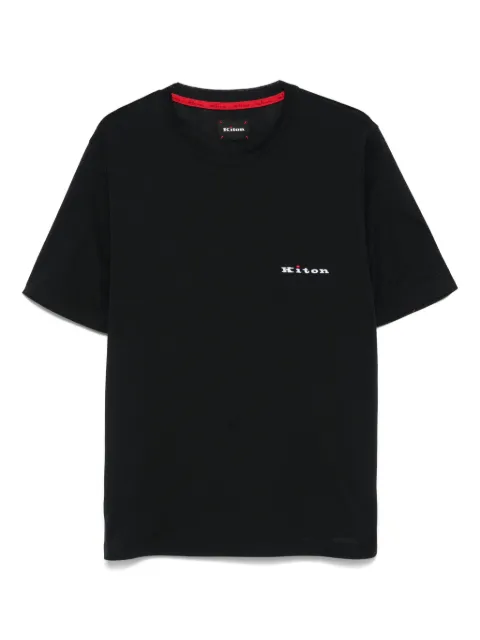 Kiton logo-embroidered T-shirt