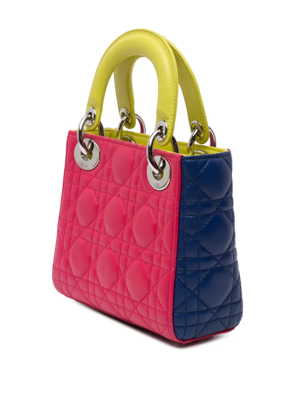 Christian Dior Pre-Owned 2013 Mini Tricolor Lambskin Cannage Lady Dior satchel | Pre-Owned | Image 2