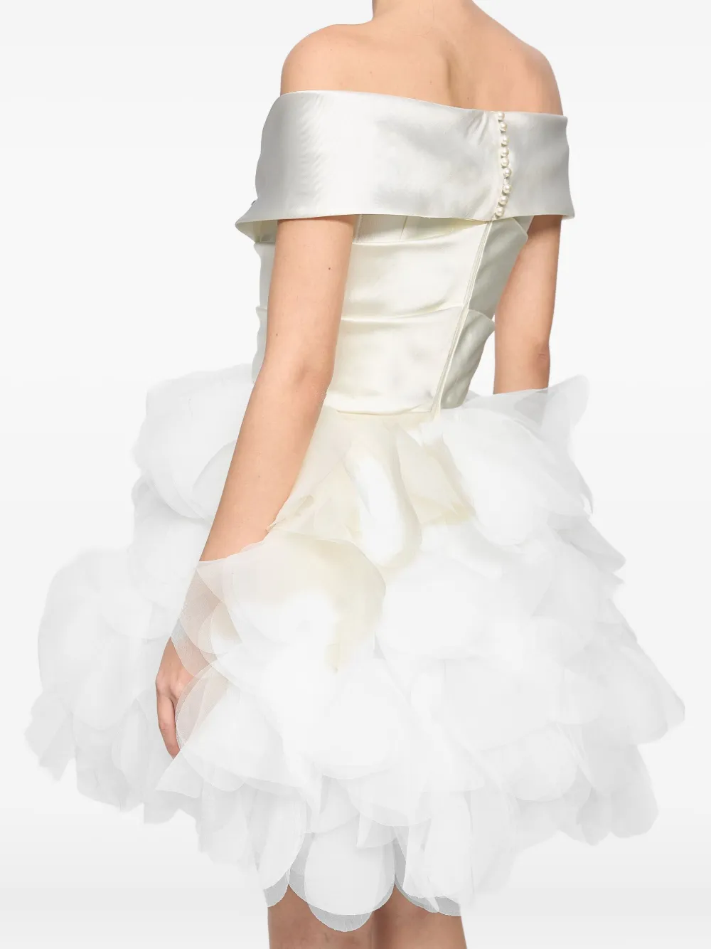Ana Radu Strapless jurk Wit