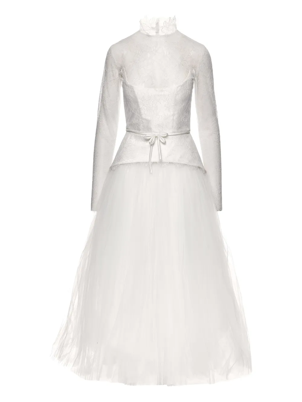 Ana Radu robe en dentelle à jupe en tulle | blanc | Image 1