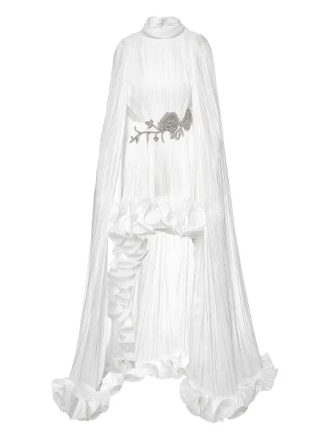 Ana Radu pleated cape dress